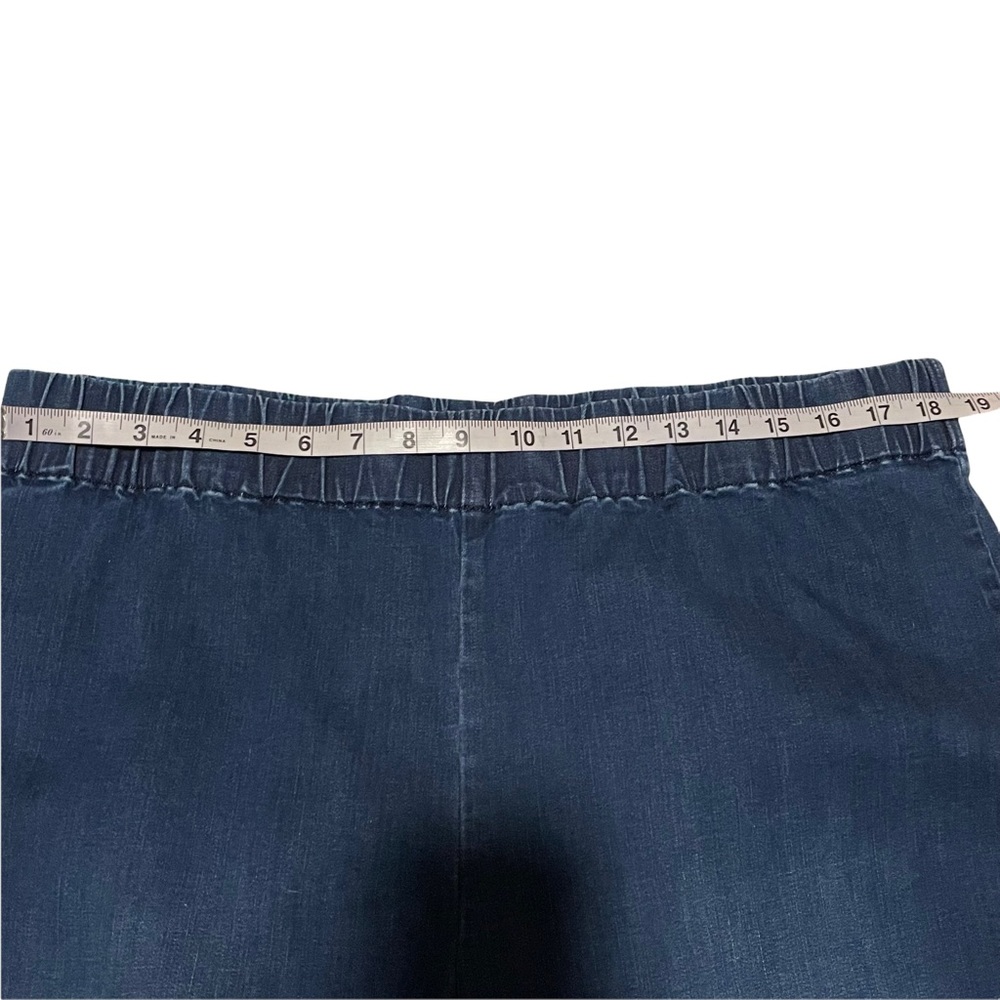 Soft Surroundings Dazzle Crop Jeans 1X Pull On Rhinestone Embellished - Picture 9 of 13